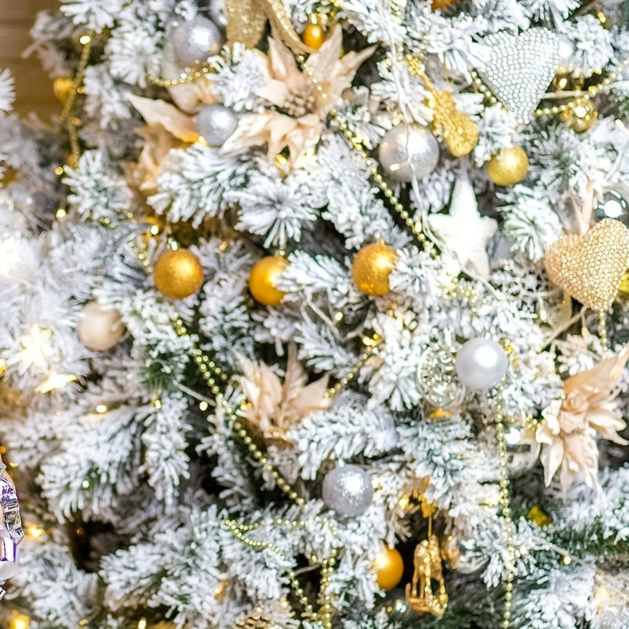 Vianočný girland s guľatými perličkami – 3m