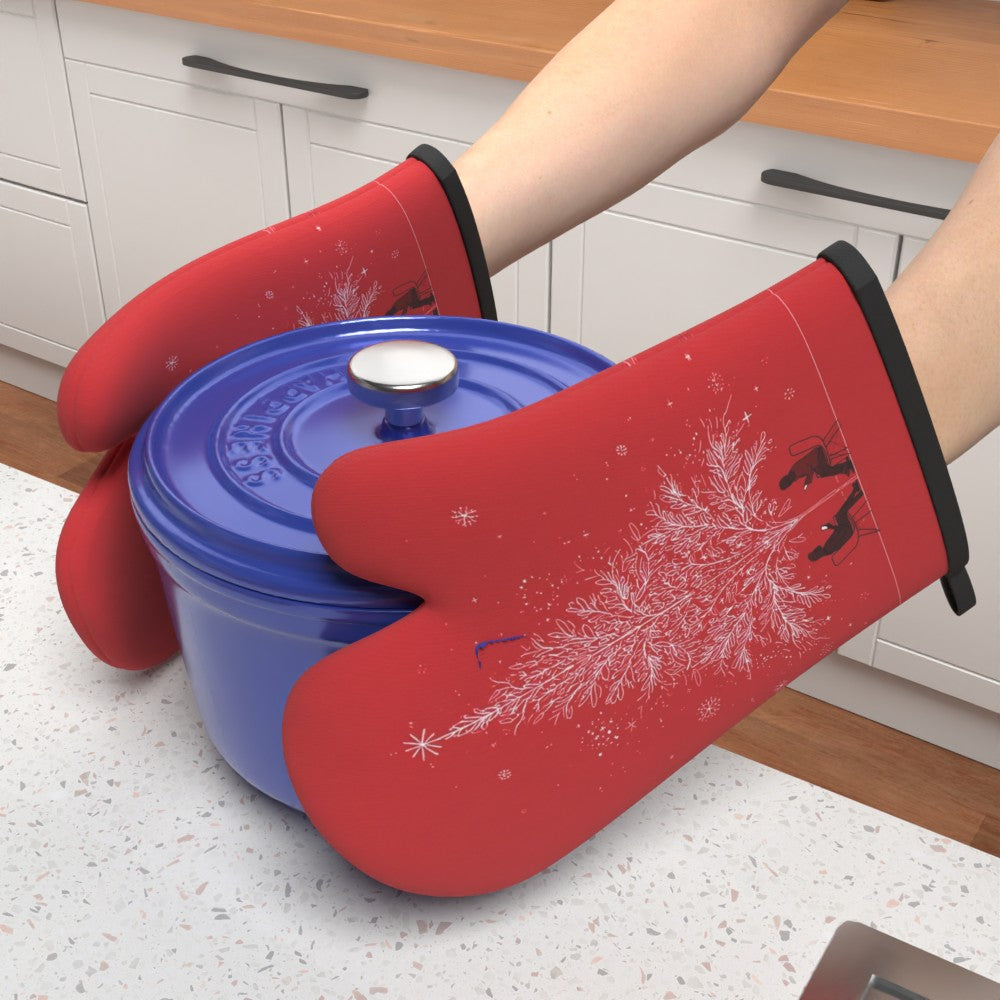 Rukavice do rúry – Vianočný stromček