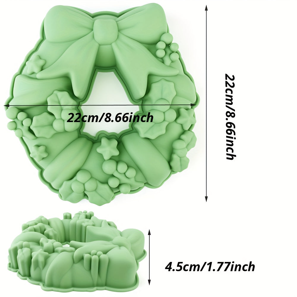 Silikónová forma na vianočný veniec – zelená