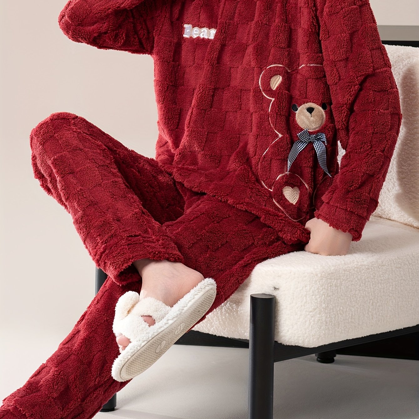 Dámsky zimný pyžamový setík – medvedík