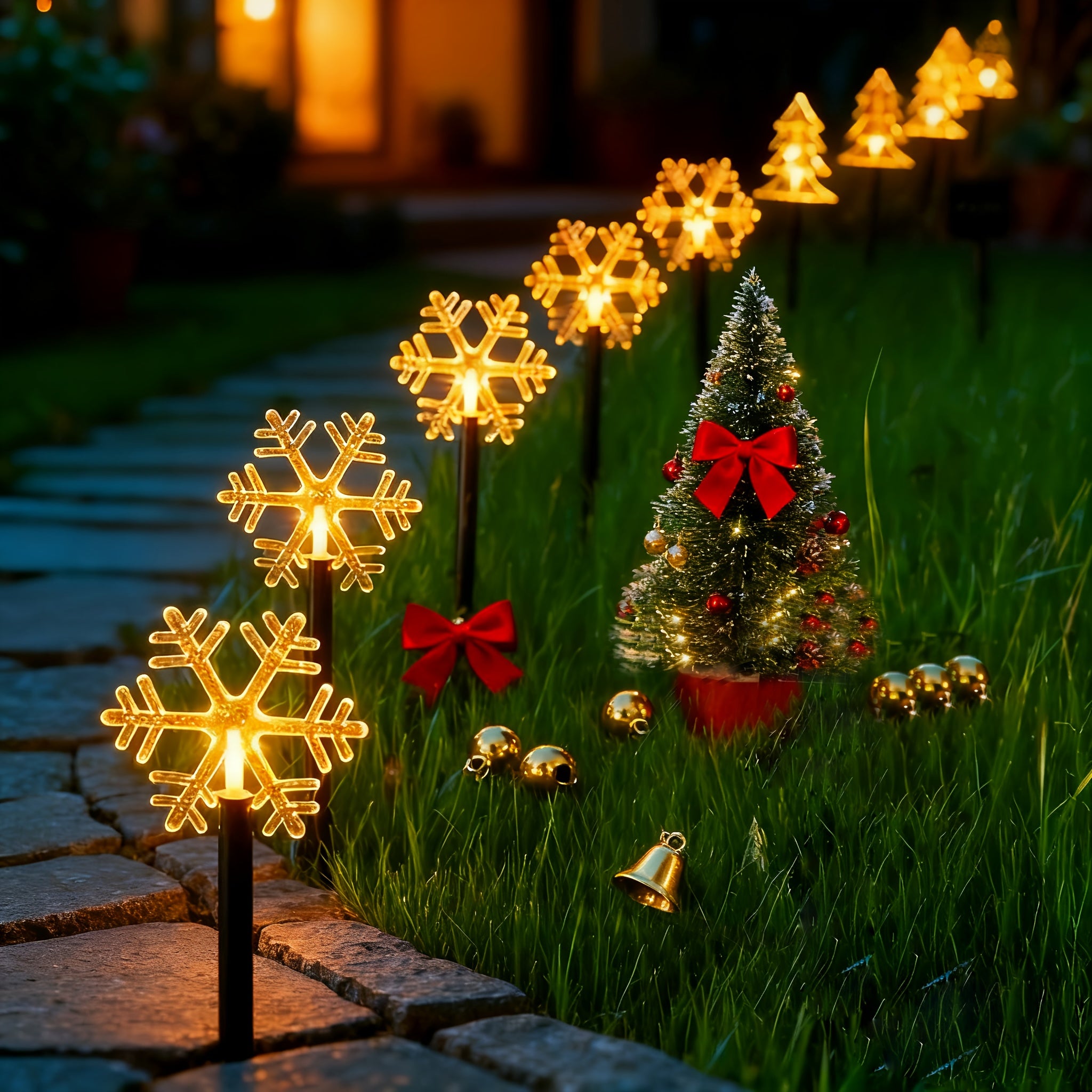 Vianočné svetielka – snehová vločka