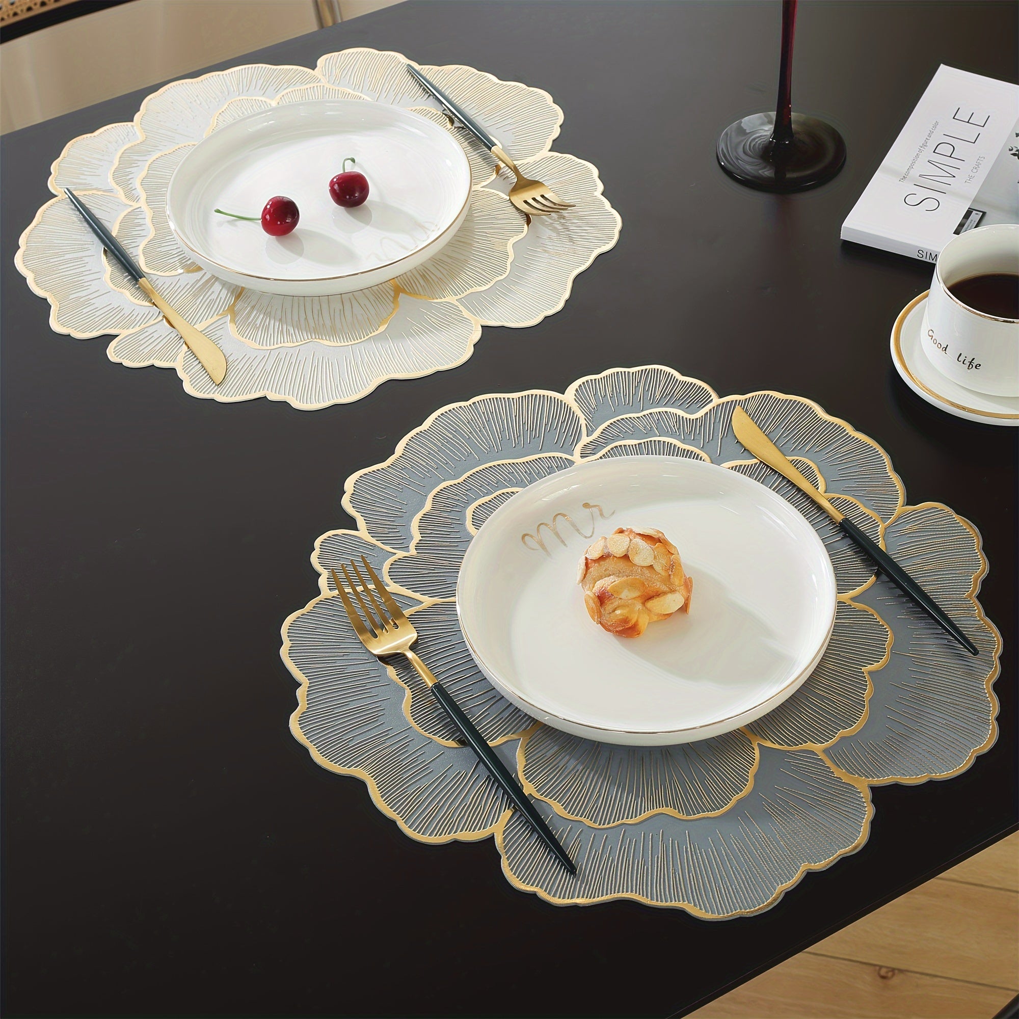 Podložky pod taniere – zlaté a strieborné