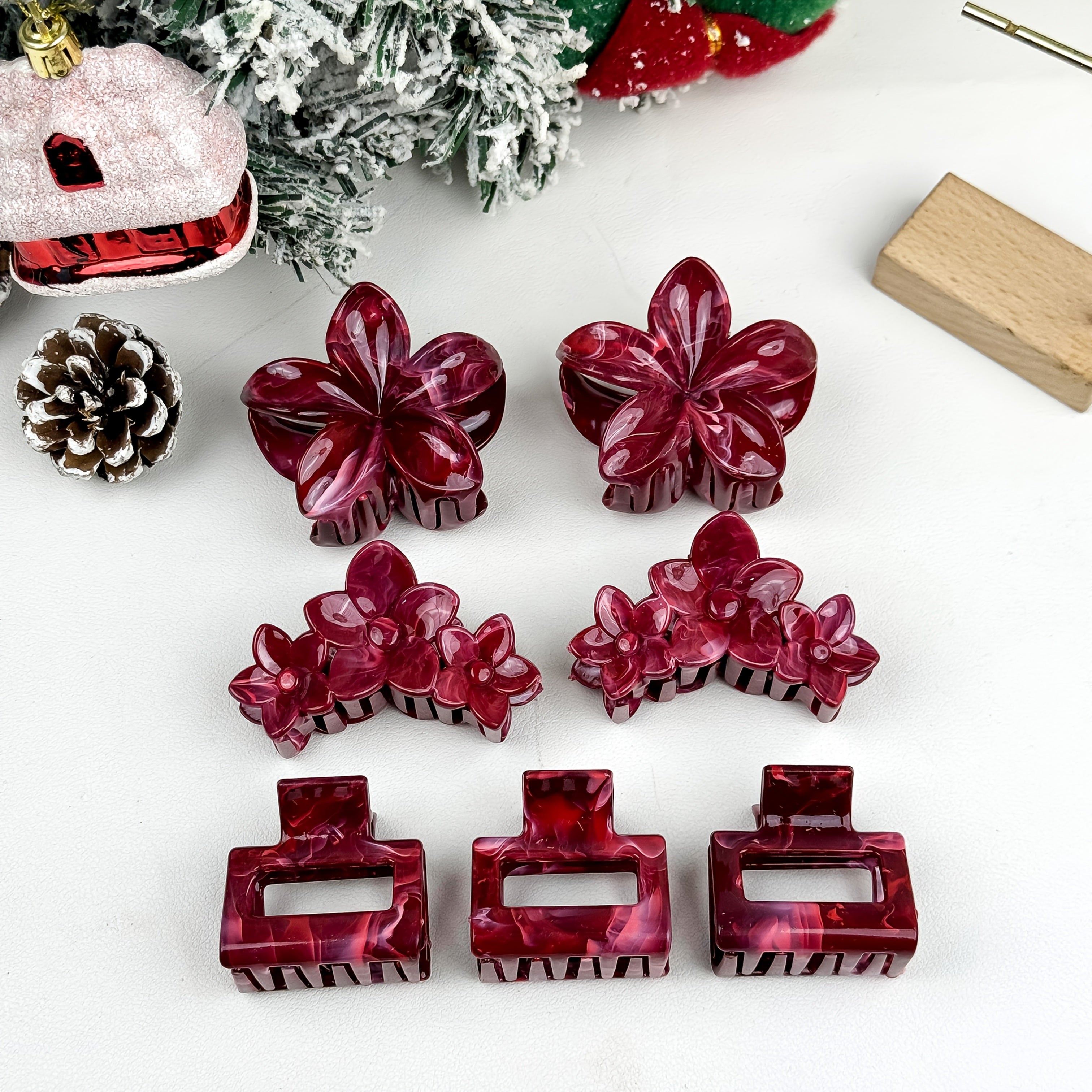 Sada kvetinových sponiek do vlasov – 7ks