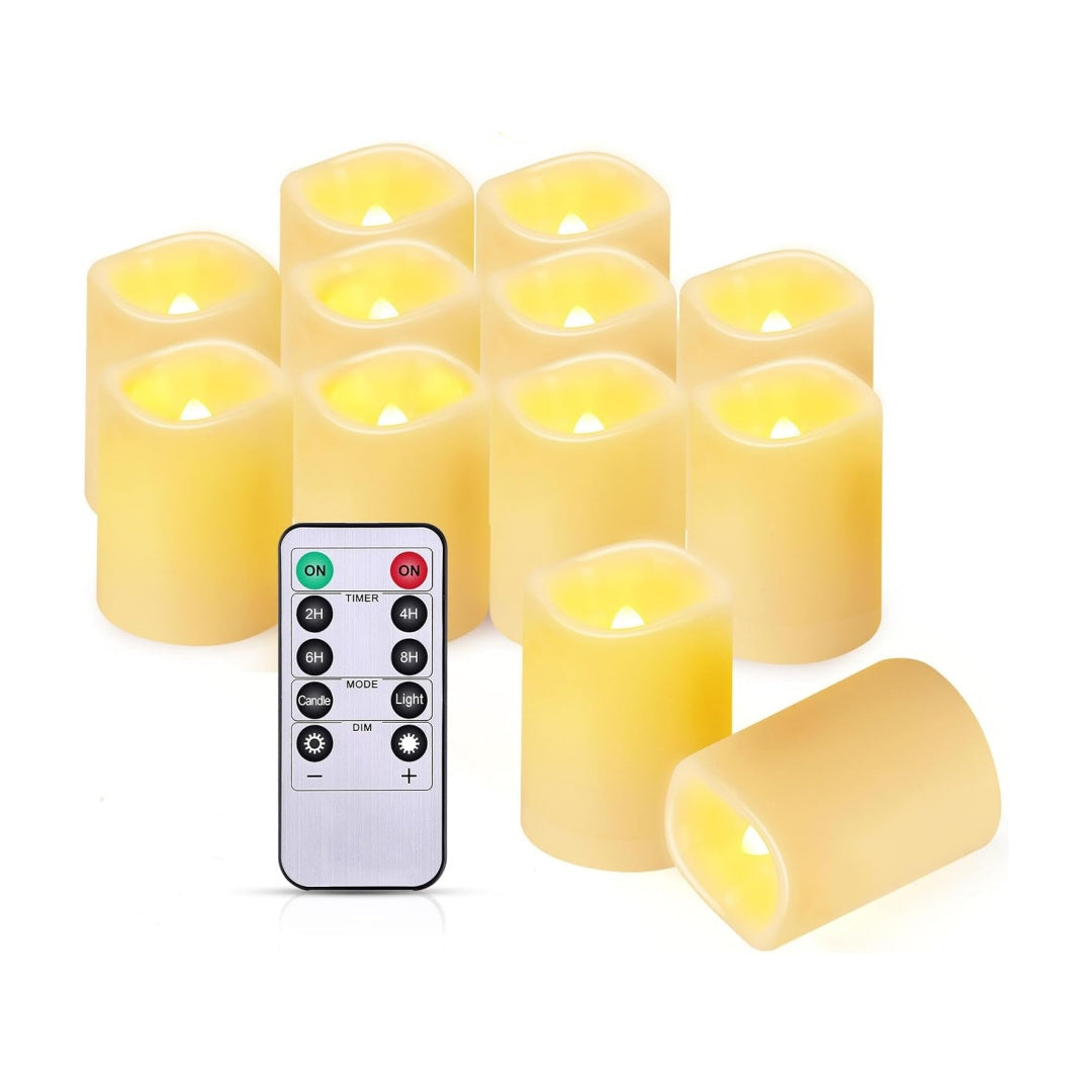 LED sviečky – 12ks s diaľkovým ovládaním