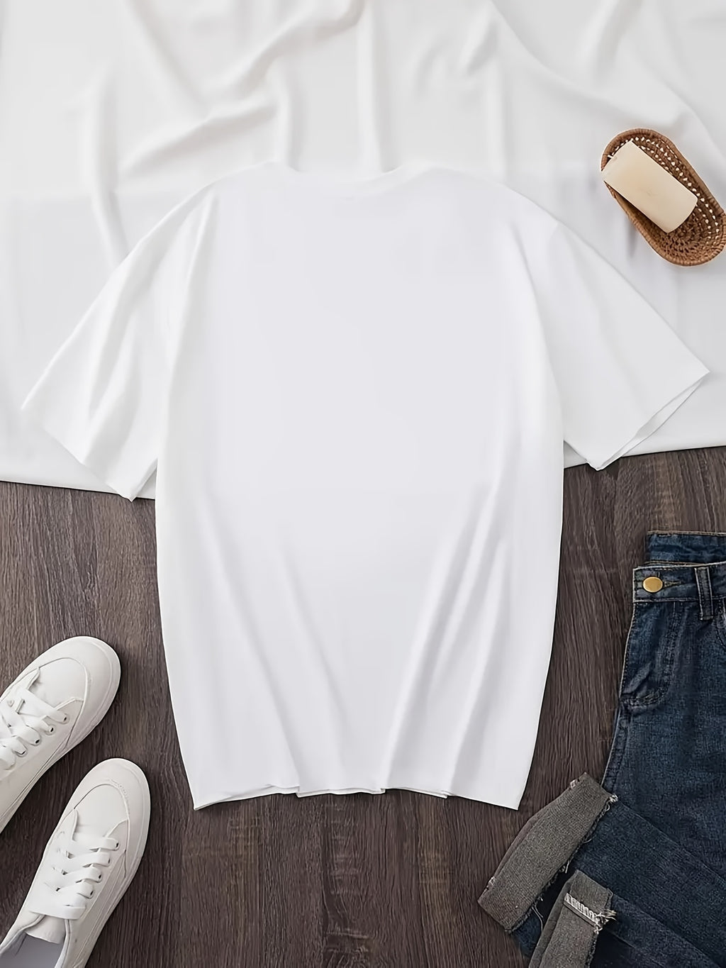 Tričko s potlačou snehuliaka – biele