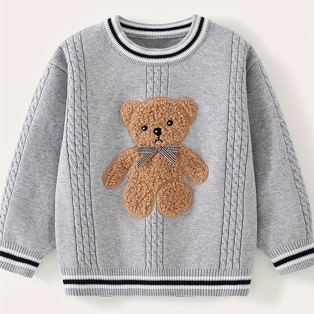 Sveter s medvedíkom – hnedý