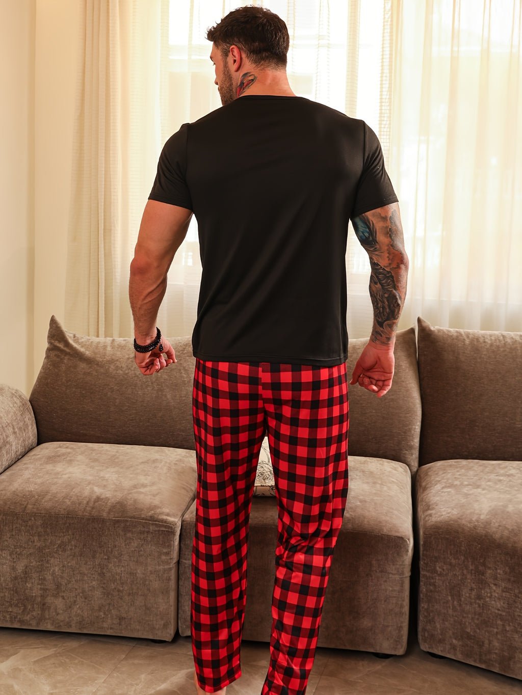 Pánske pyžamo – kárované