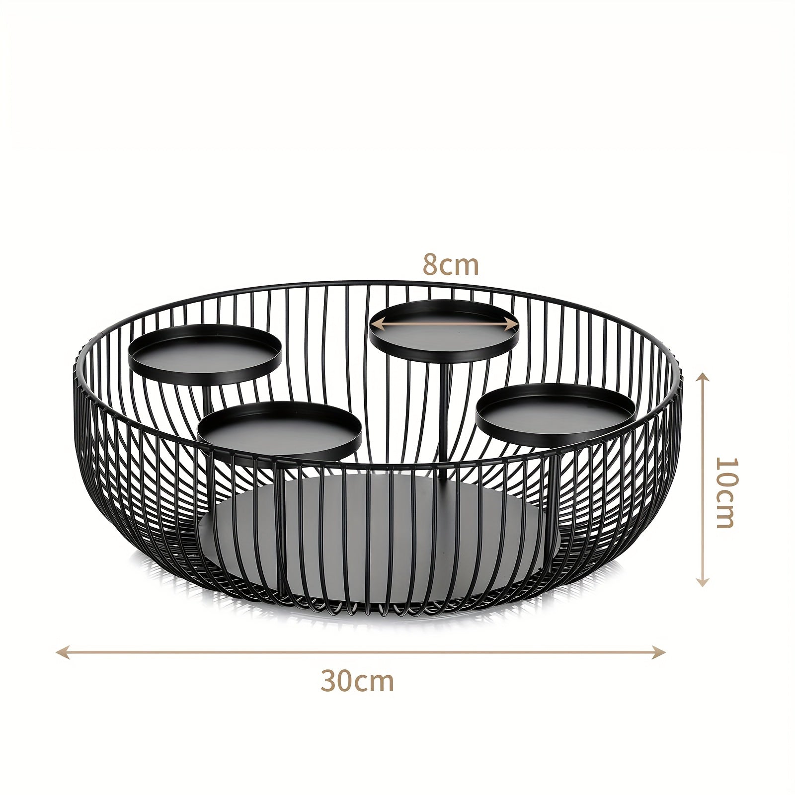 Svietnik na adventný veniec – čierny