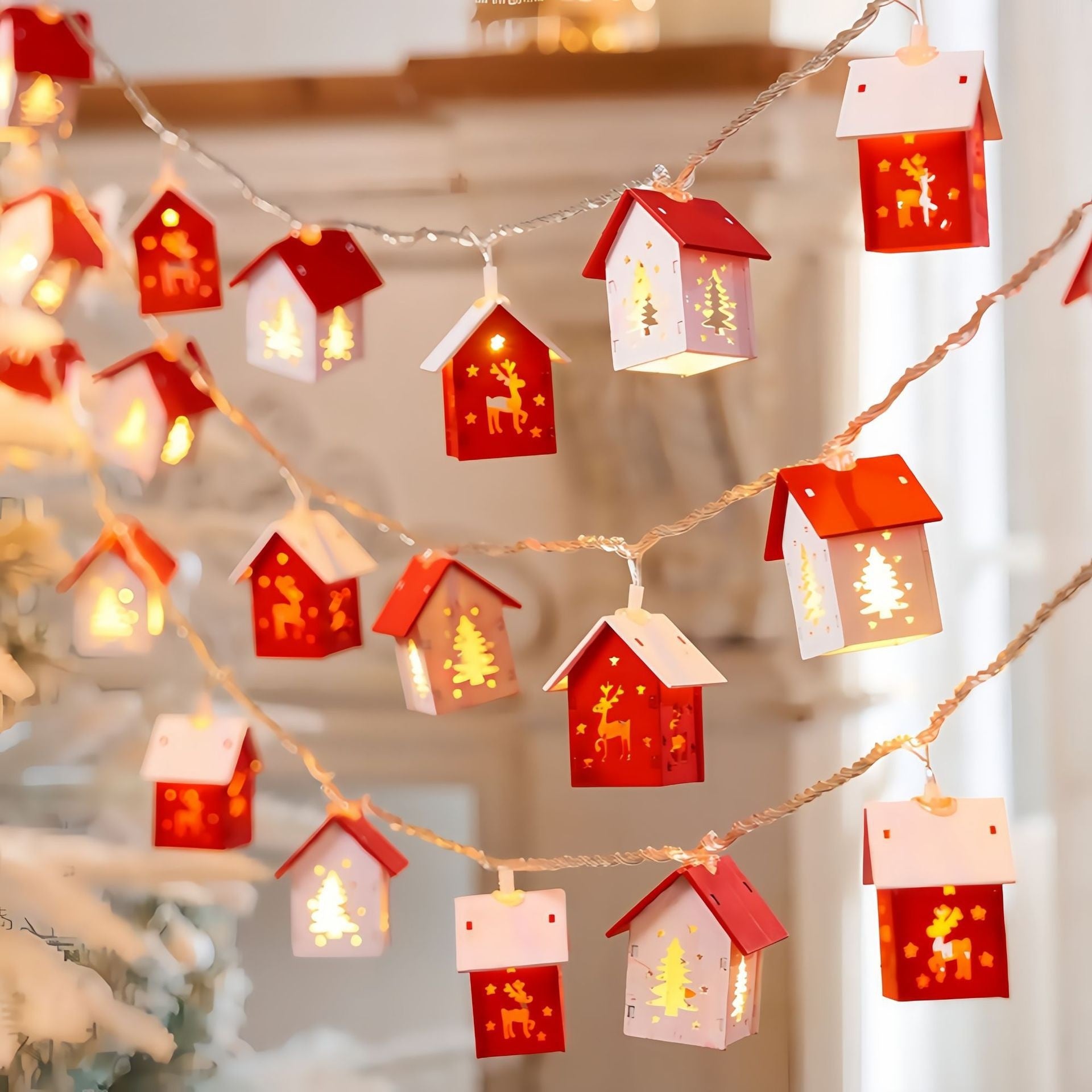 Vianočné svetielka – tvar Domček