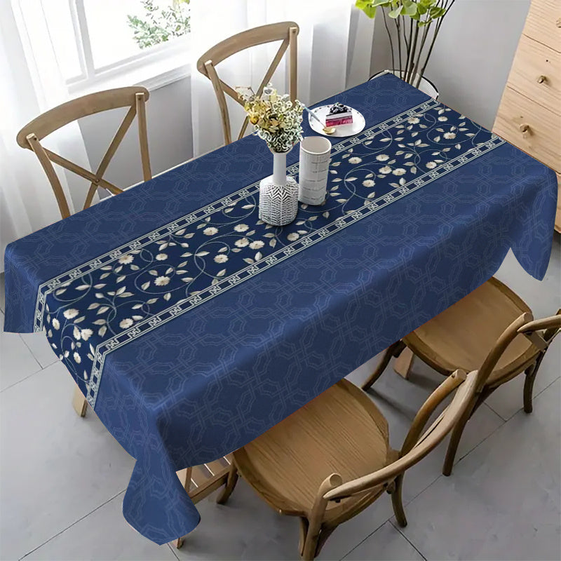 Obrus – modrý kvetinový