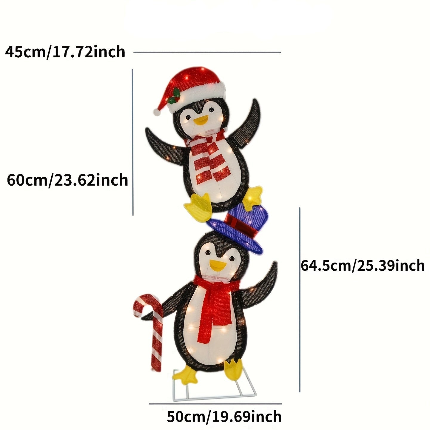 Vianočné svetielka – tučniaky