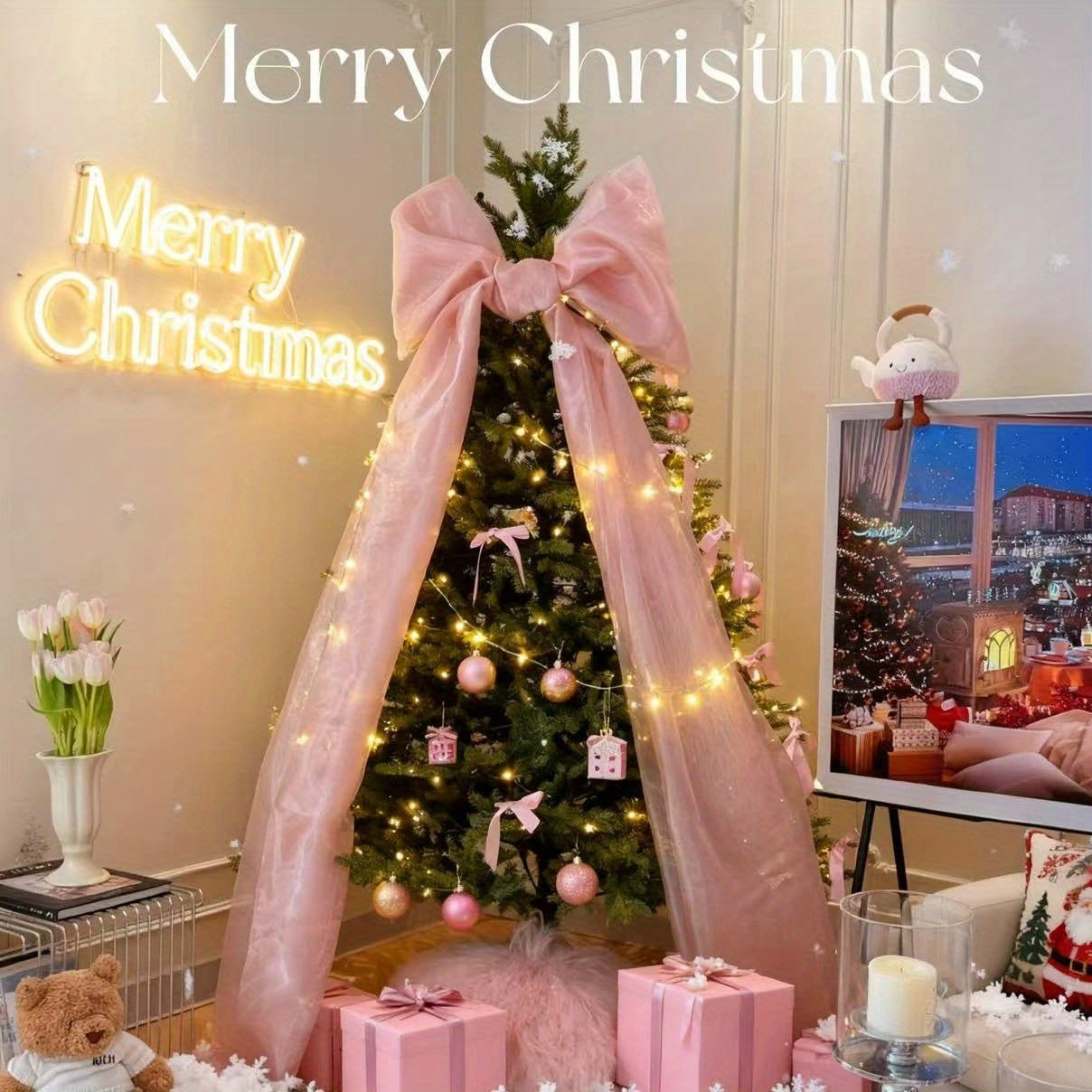 Vianočná mašľa – elegantná červená a zlatá