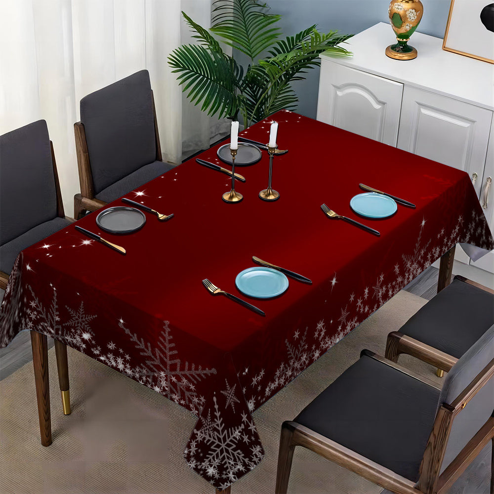 Obrus – červený snehuliak