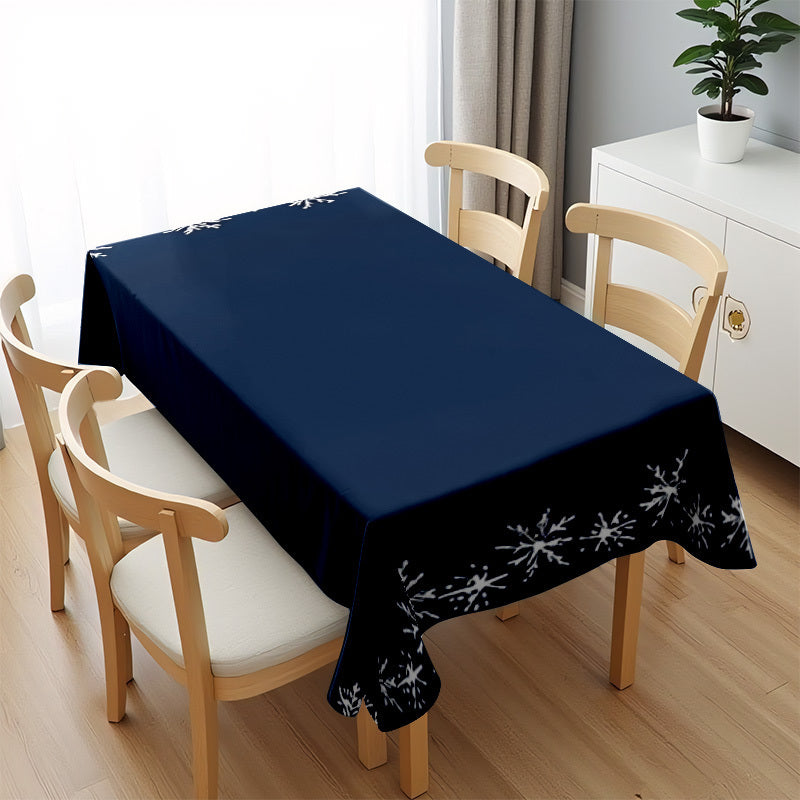 Obrus – modro-biely snehový vzor