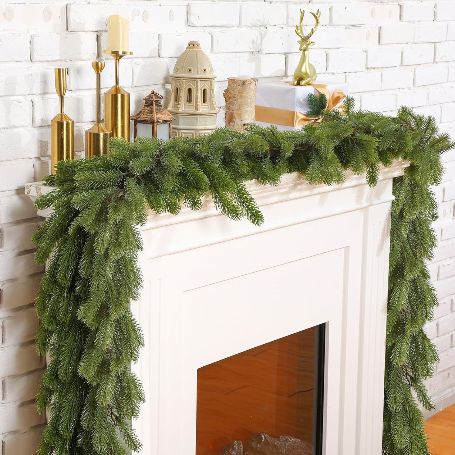 Umelý vianočný veniec – zelený