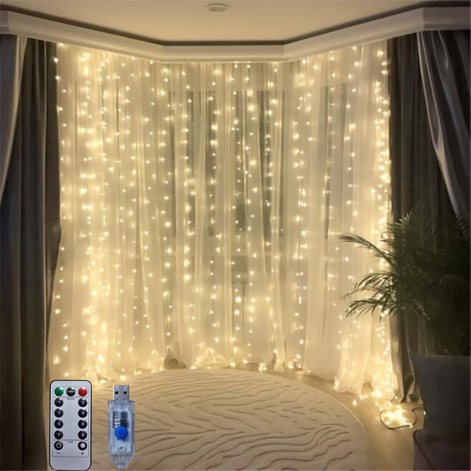 Vianočné svetielka – závesné s ovladačom