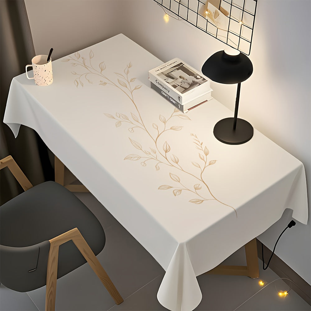 Obrus – béžový s bielymi kvetmi