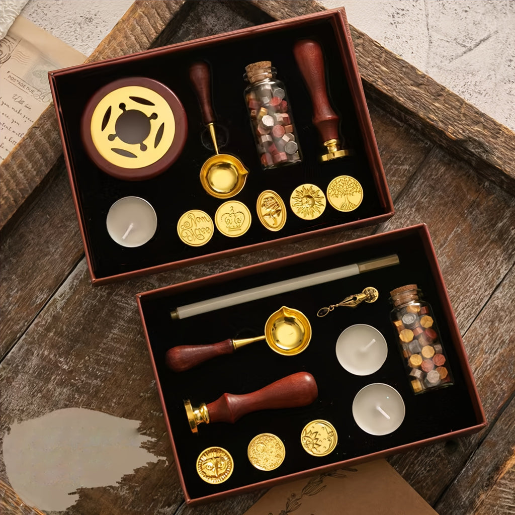 Sada pečiatok s voskom – metalická