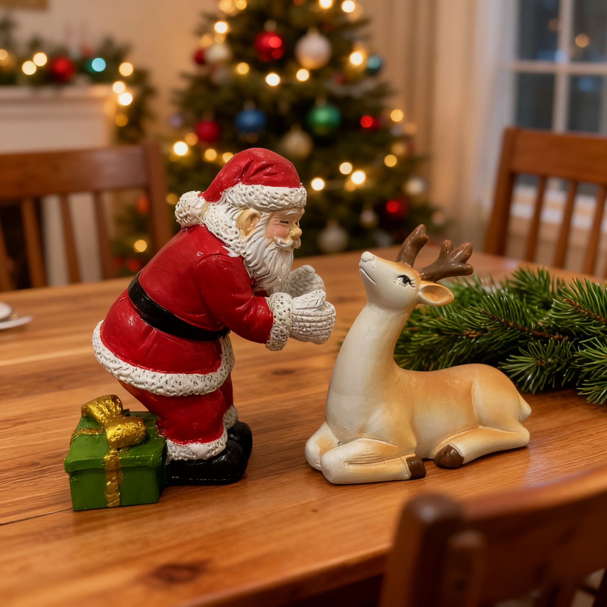 Vianočné figúrky – Santa Claus a sob