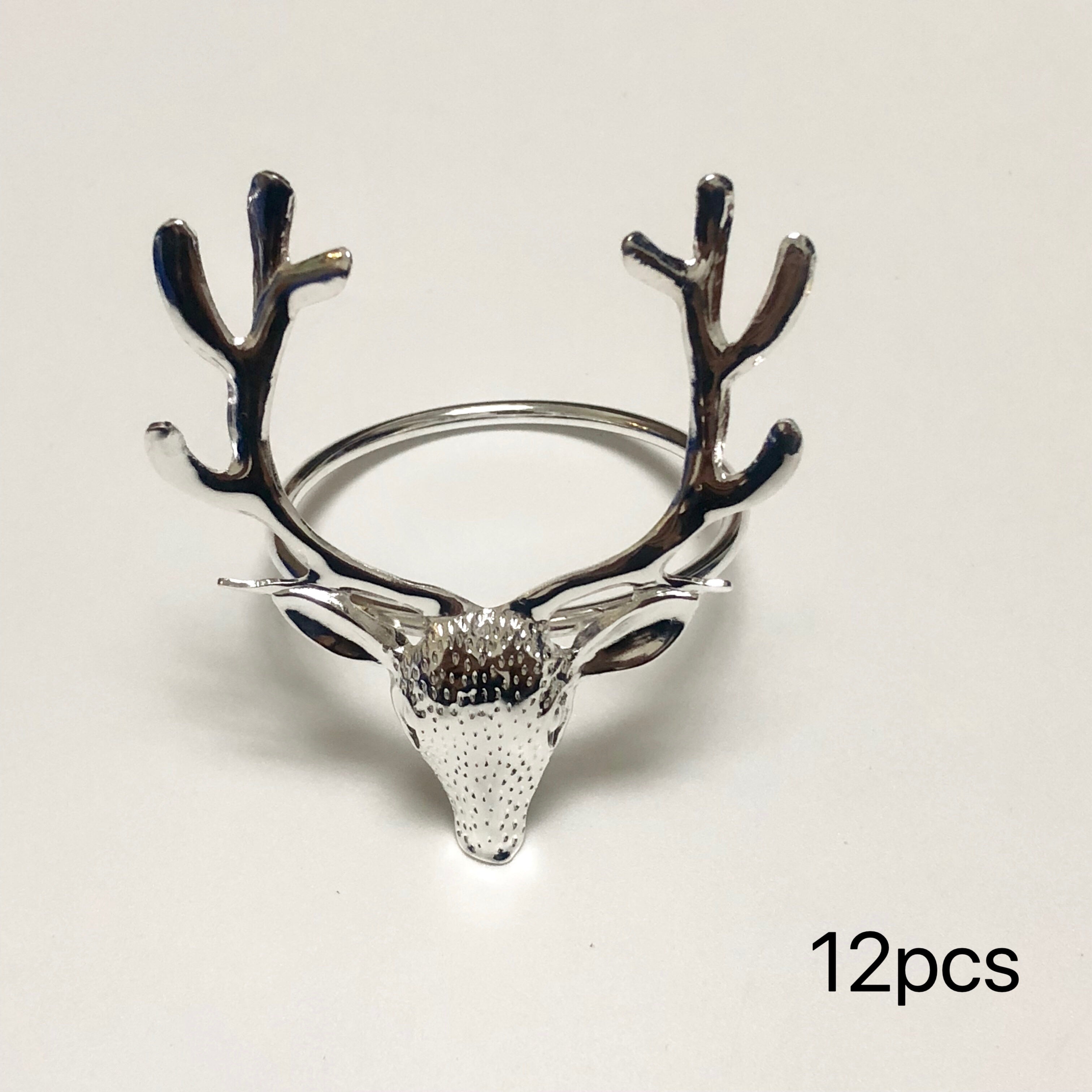 Súprava 12 vianočných sobích hláv