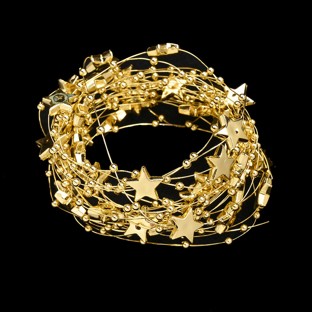 Vianočné dekorácie – akrylové pentagramové korálky