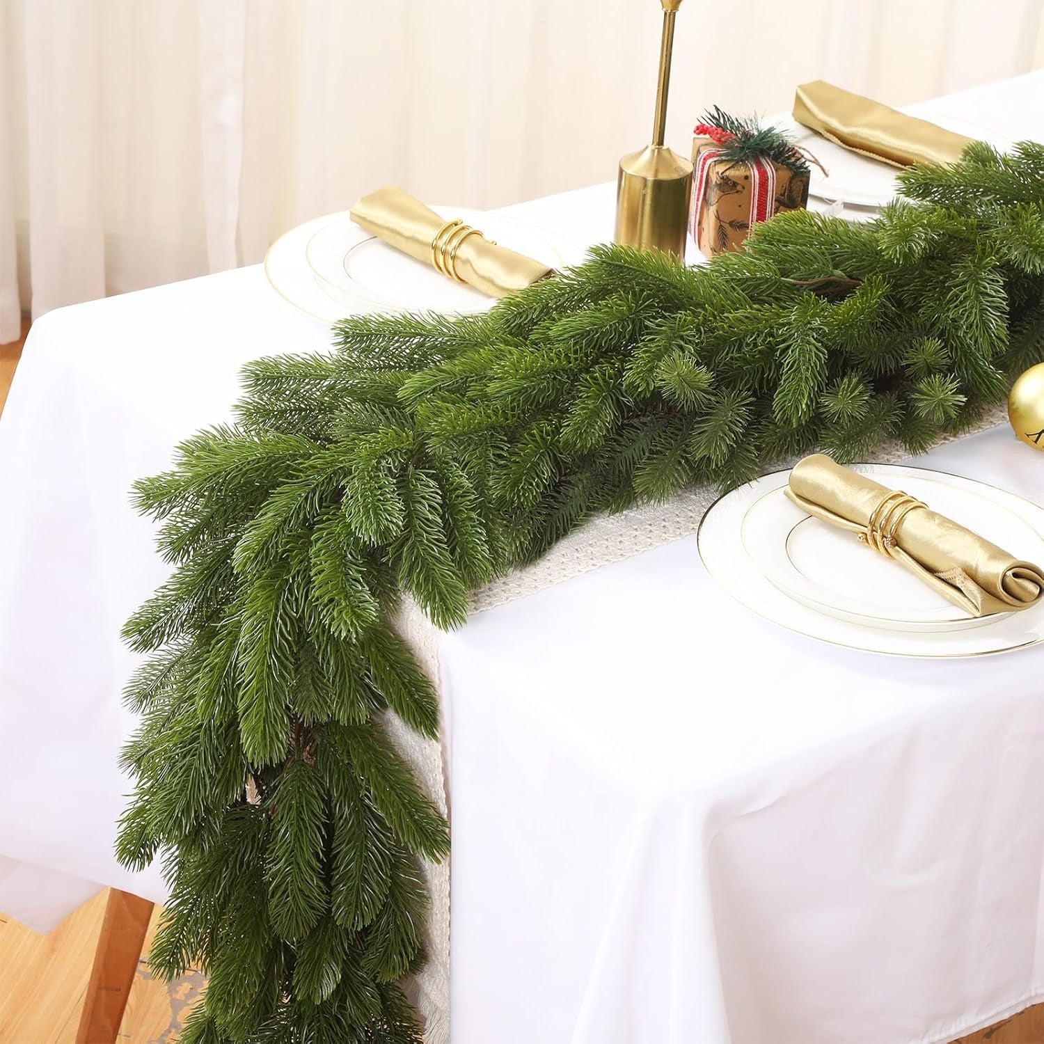 Umelý vianočný veniec – zelený