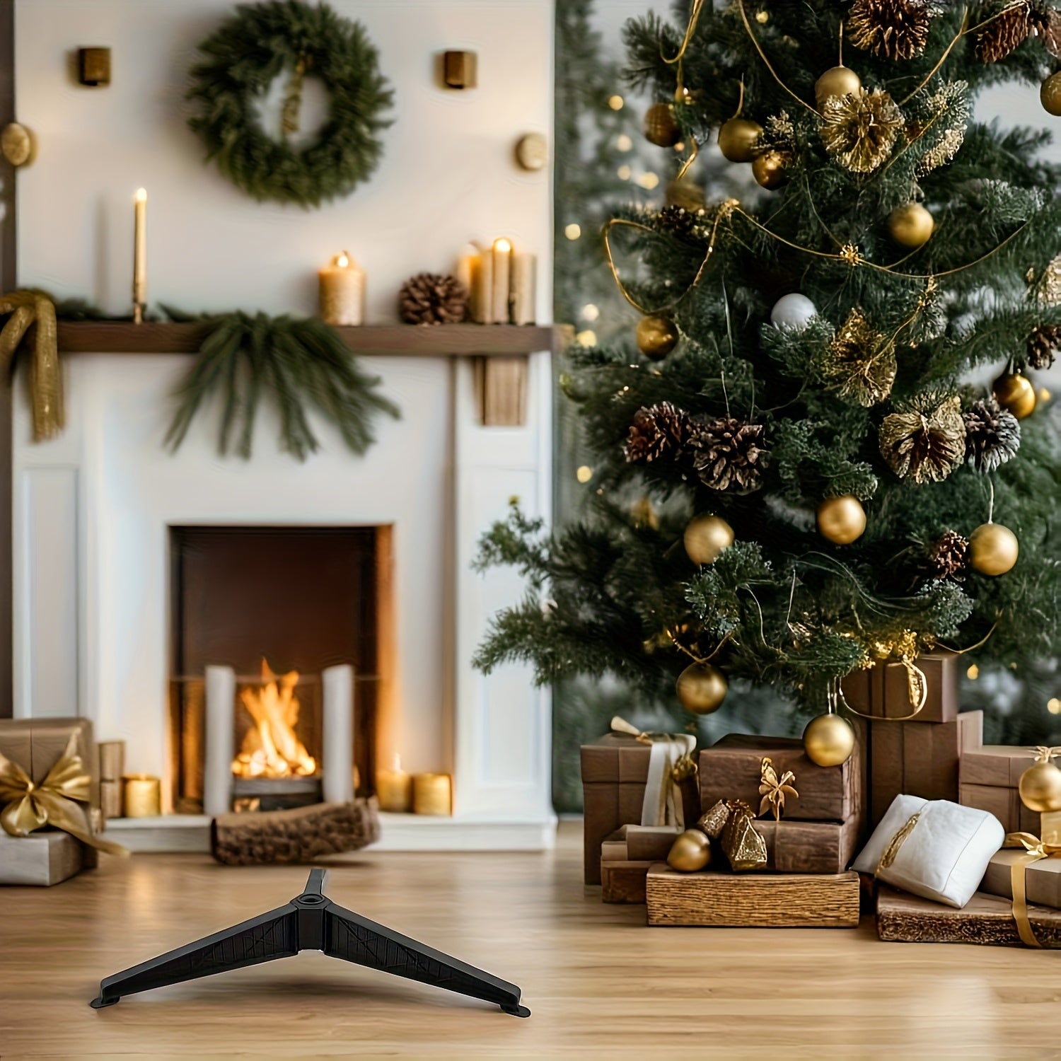 Stojan na vianočný stromček – čierny