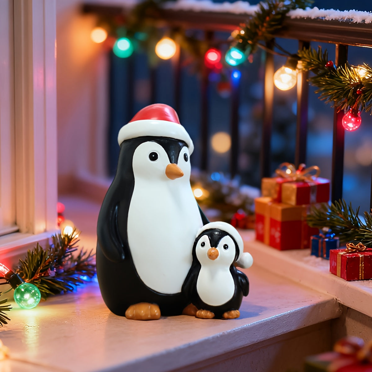 Vianočná dekorácia – rodina tučniakov