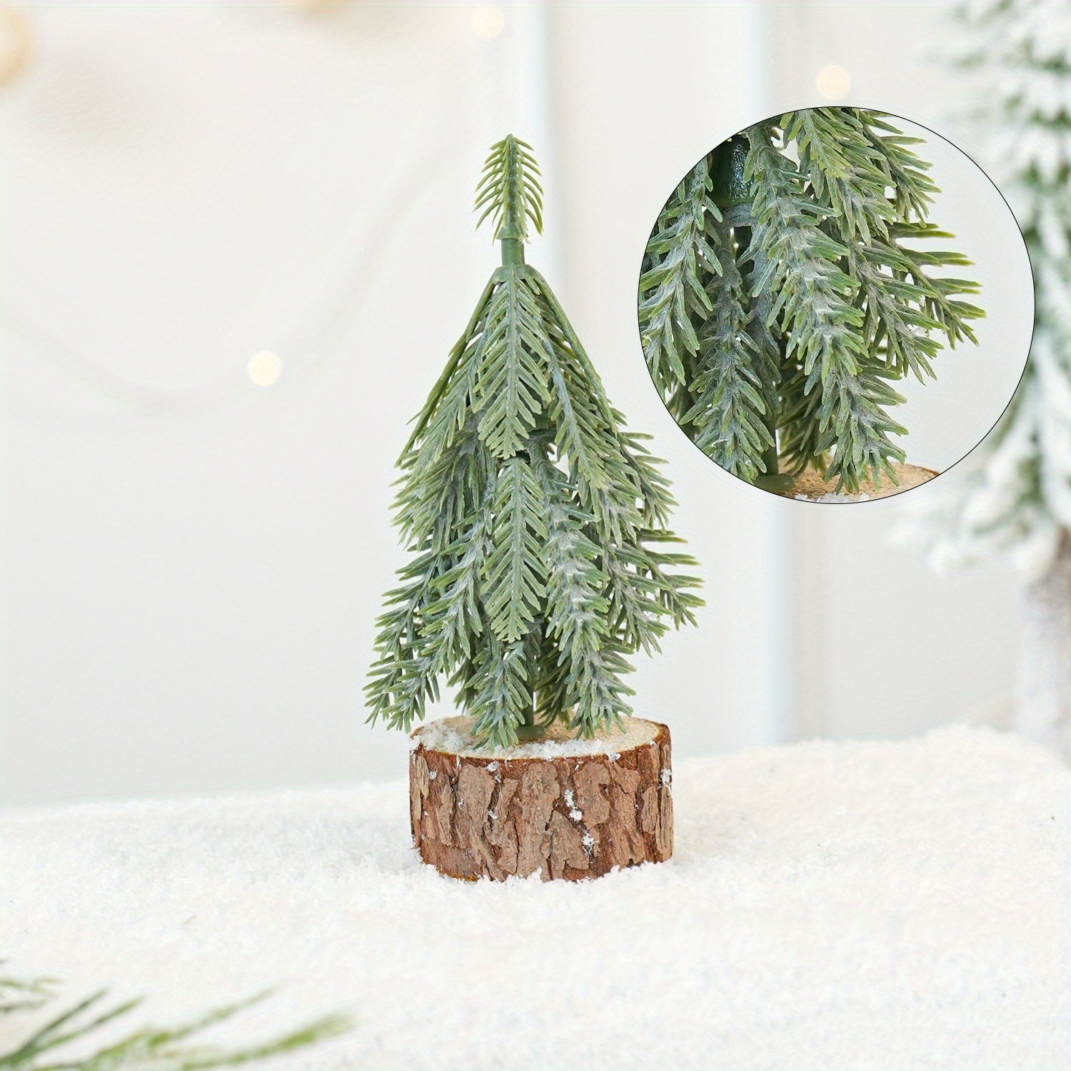 Mini umelé céderové vianočné stromčeky – 3ks