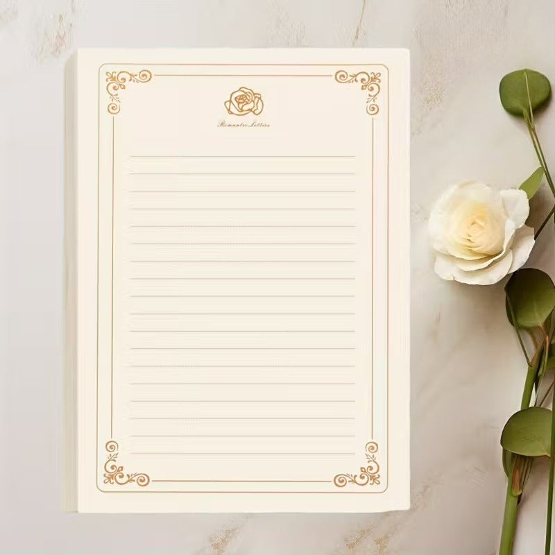 Písací papier – zlatá ruža