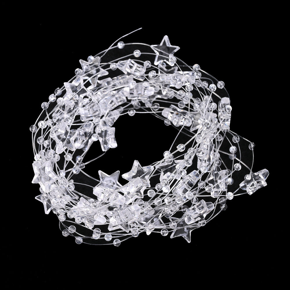 Vianočné dekorácie – akrylové pentagramové korálky