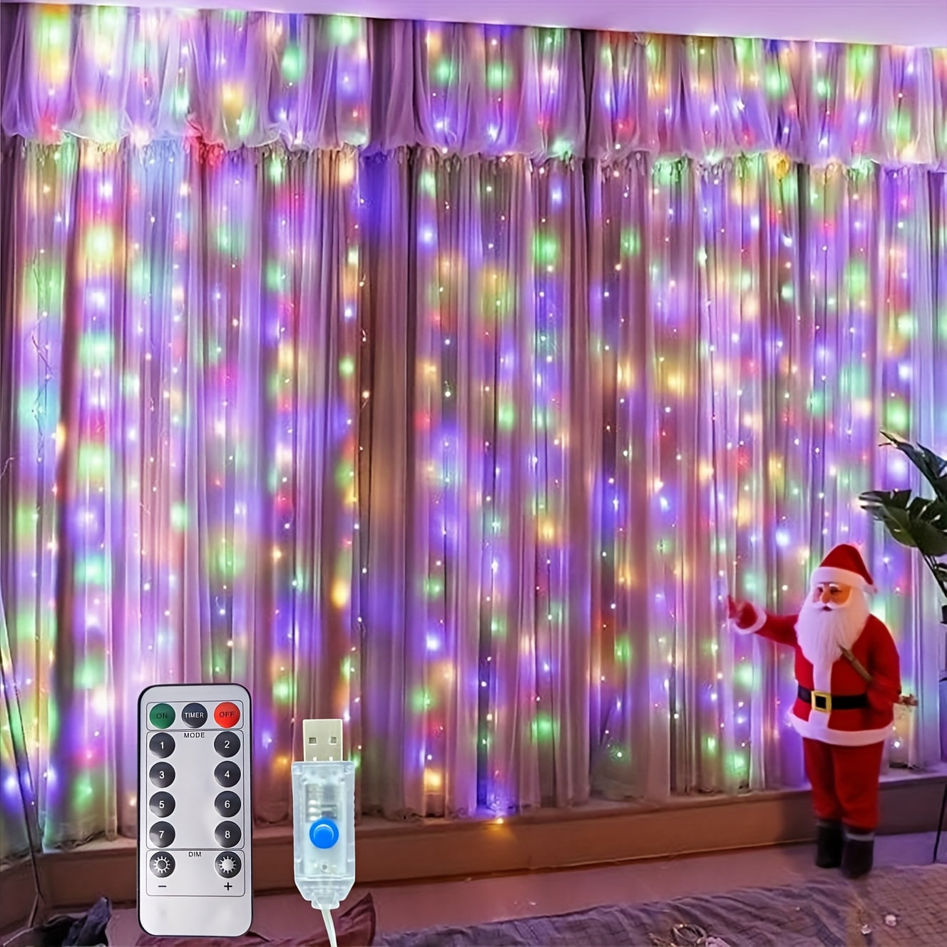 Vianočné svetielka – farebné