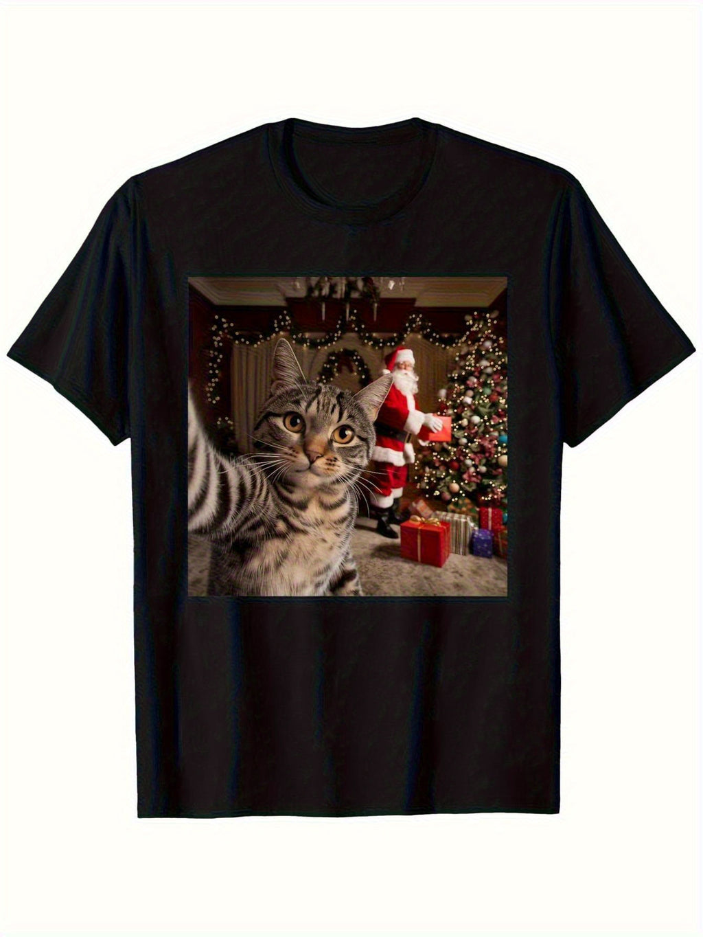 Tričko s vianočnou mačičkou
