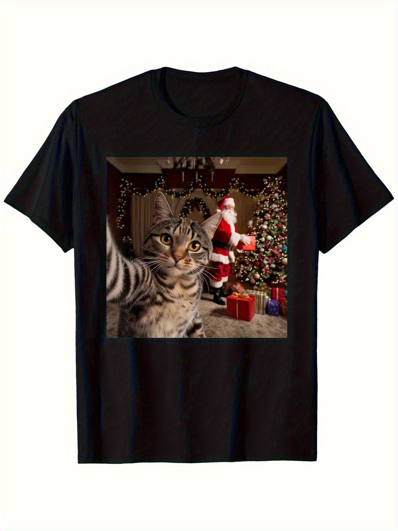Tričko s vianočnou mačičkou