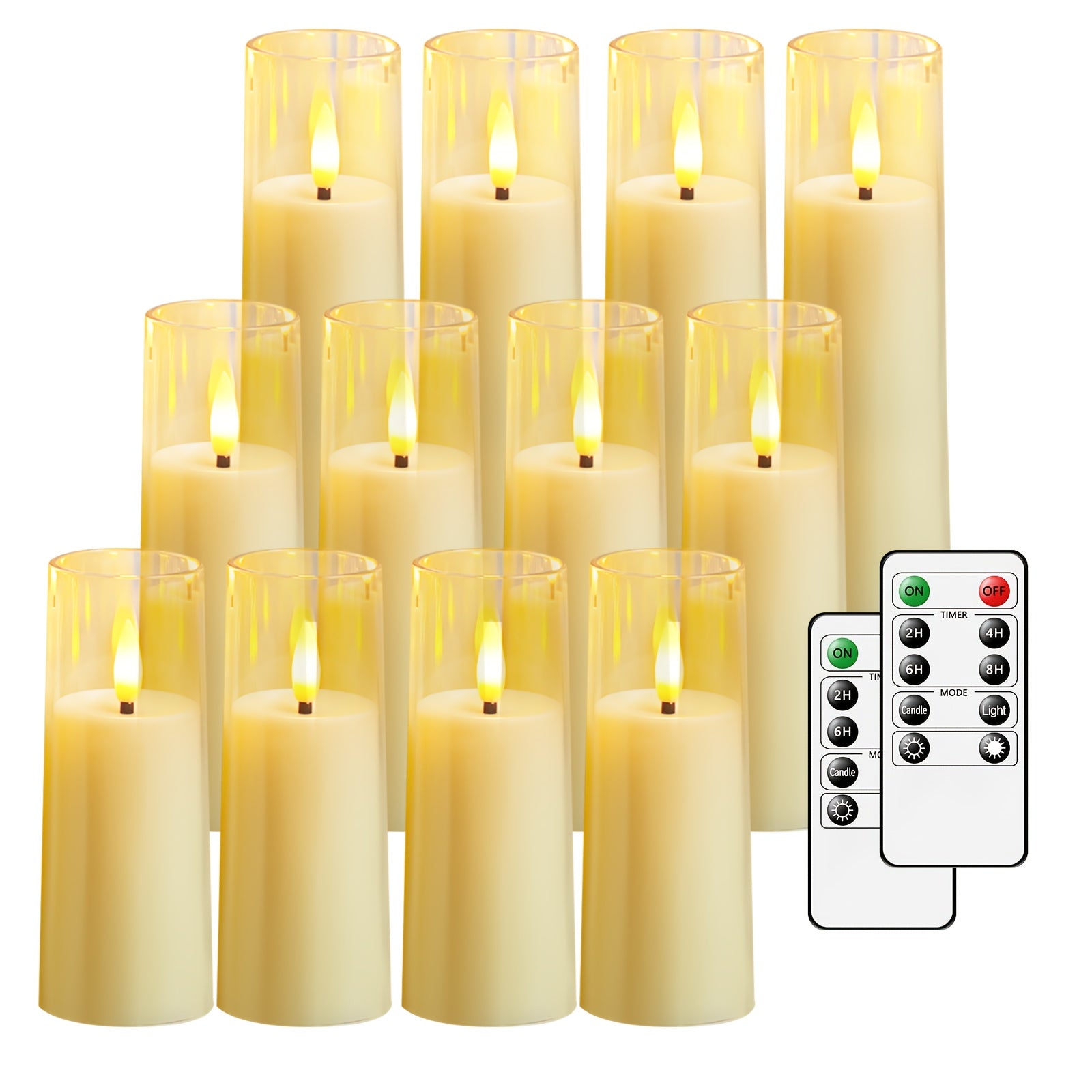 LED sviečky – 12ks rôzne farby