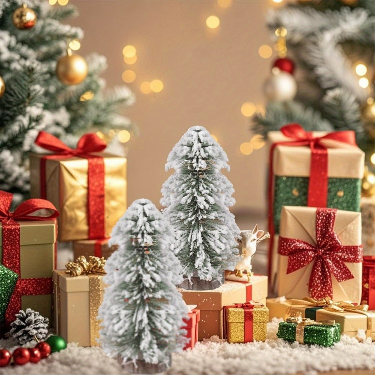 Umelé mini vianočné stromčeky – 2 ks