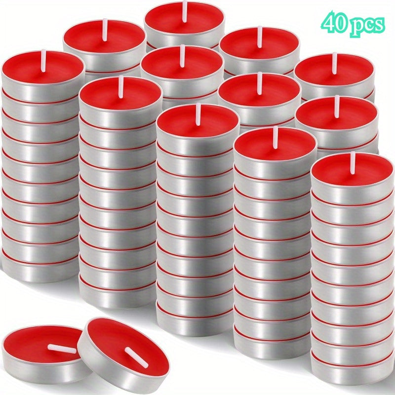 Červené čajové sviečky