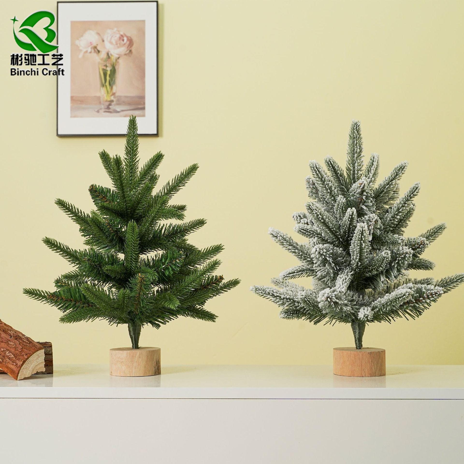 Mini umelý vianočný stromček – snehová pokrývka