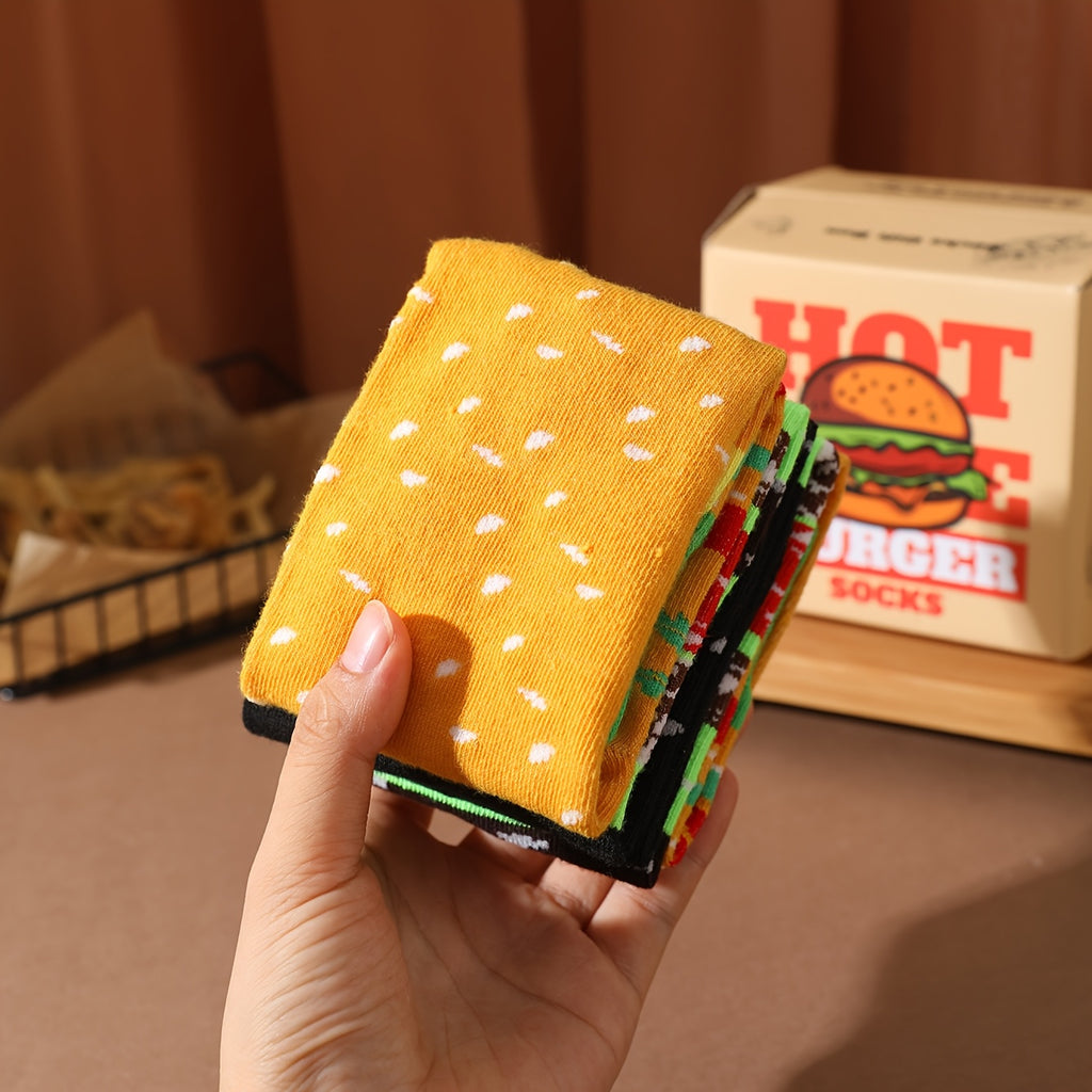 Ponožky s hamburgerom – 2 páry