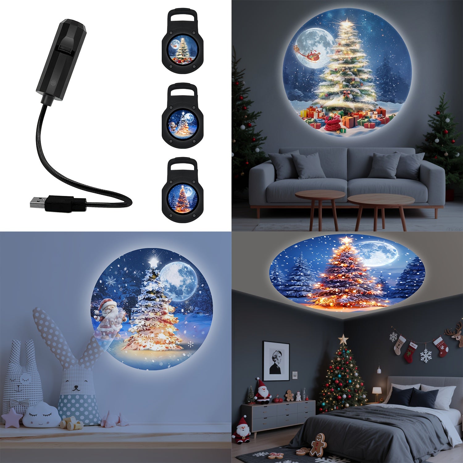 Vianočné projektorové svetlo – 1 svetlo 3 vzory