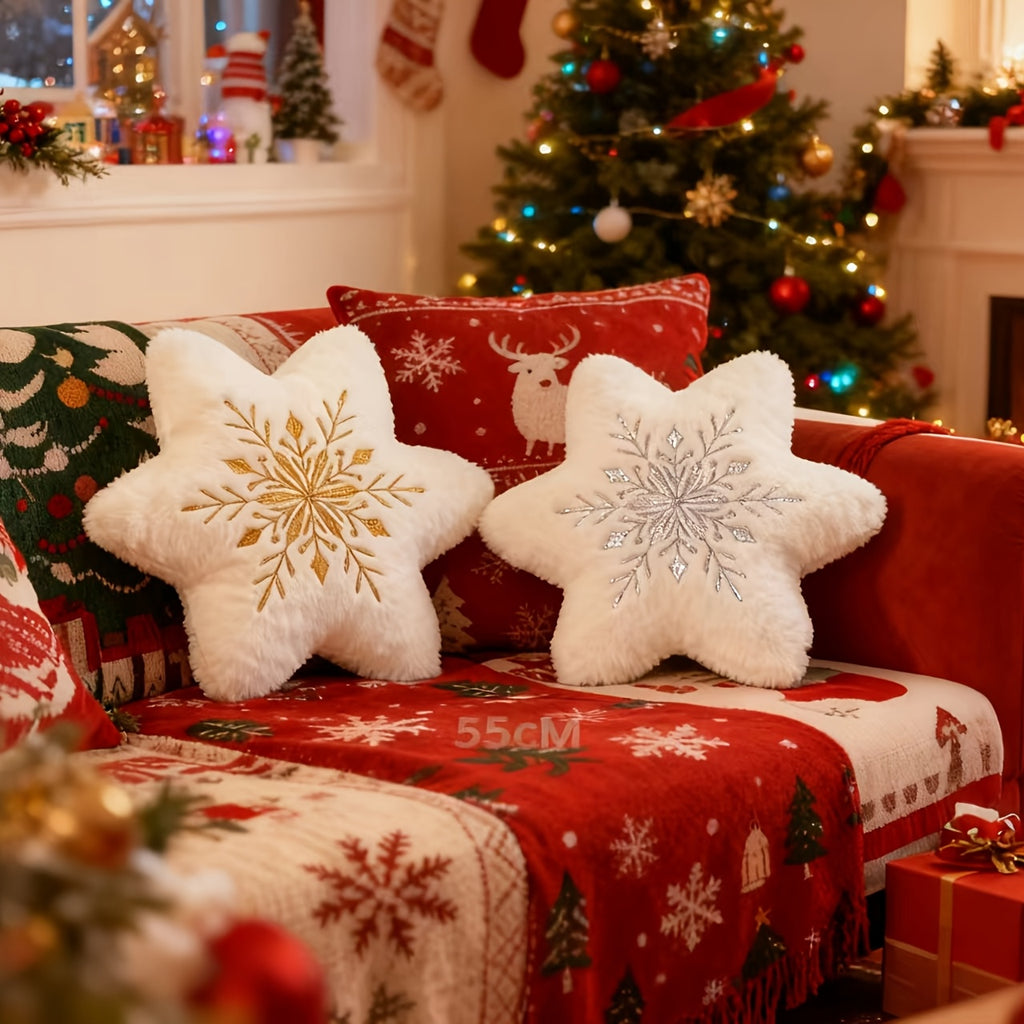 Vianočný vankúšik – snehová vločka