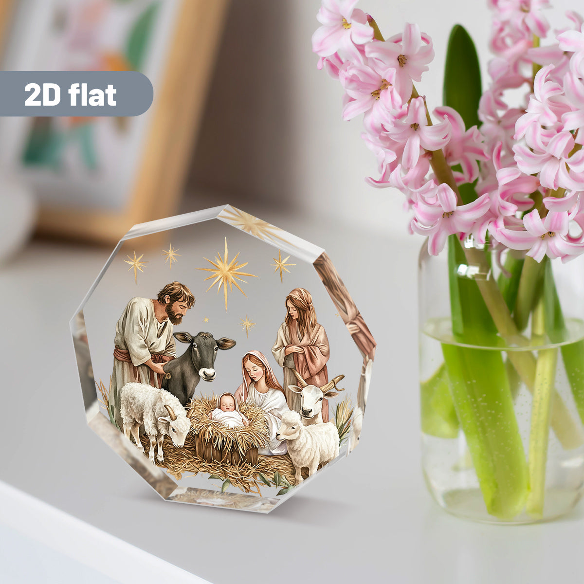 Vianočný ornament – 2D akrylový betlehem