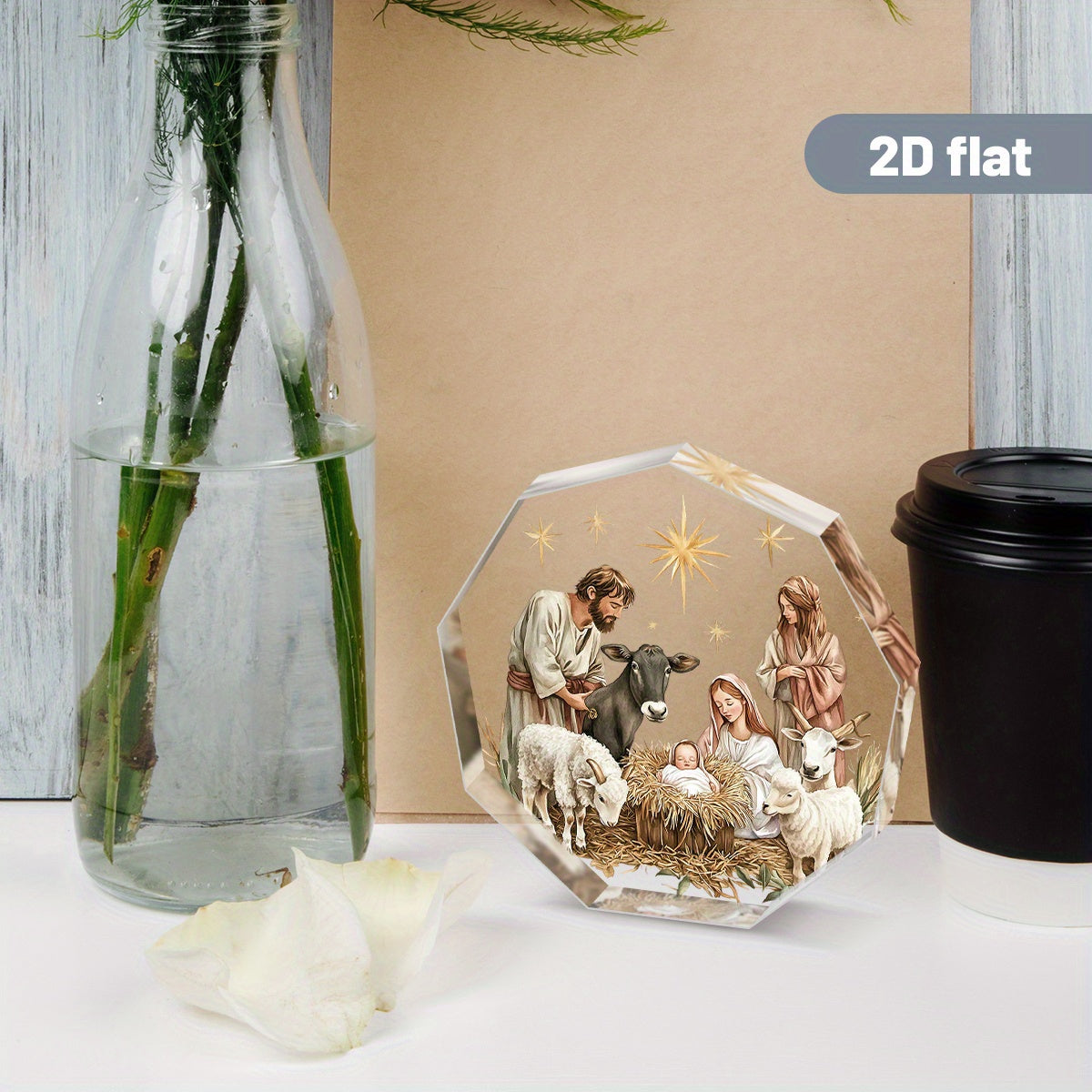 Vianočný ornament – 2D akrylový betlehem