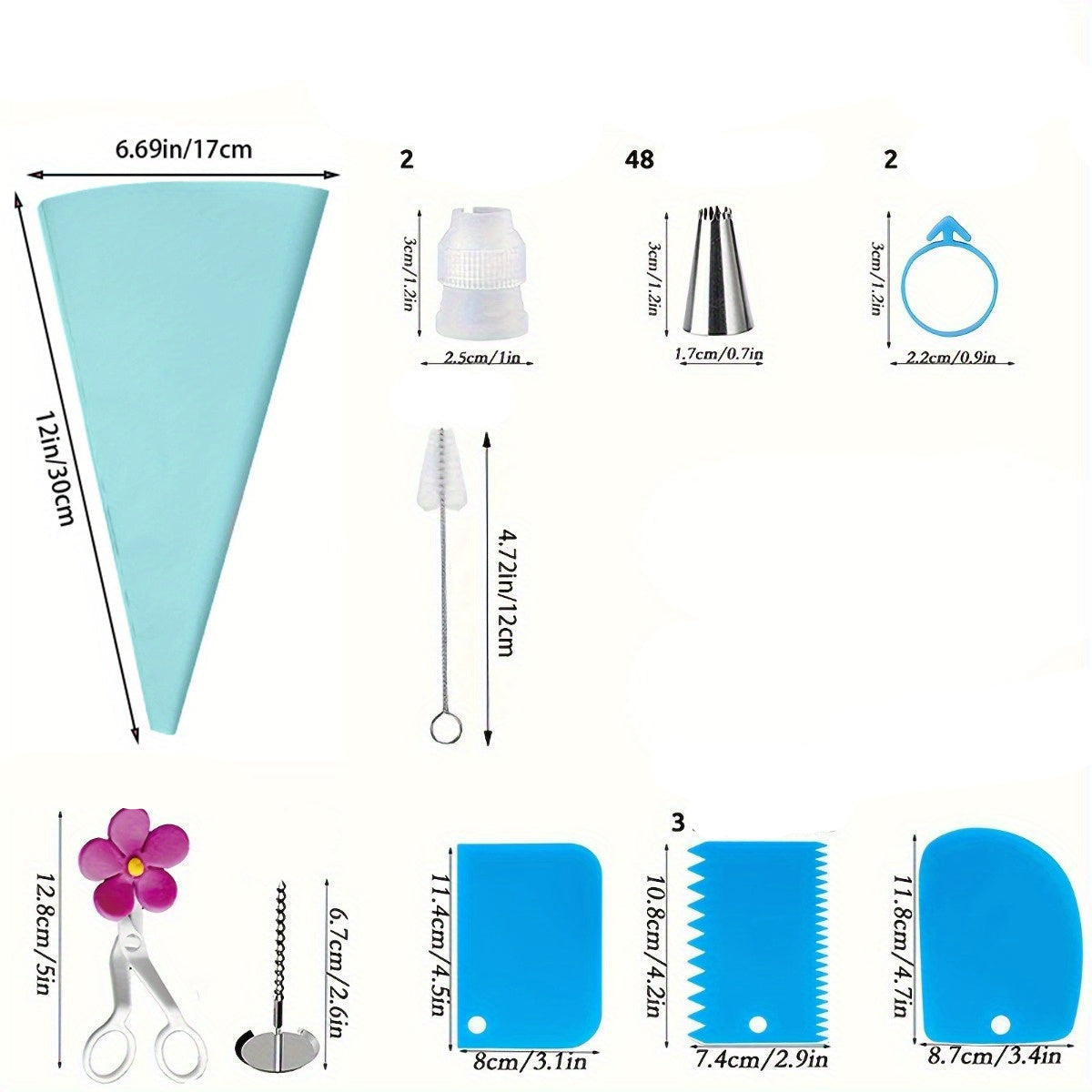 Súprava na zdobenie vianočných koláčikov – 116 kusov