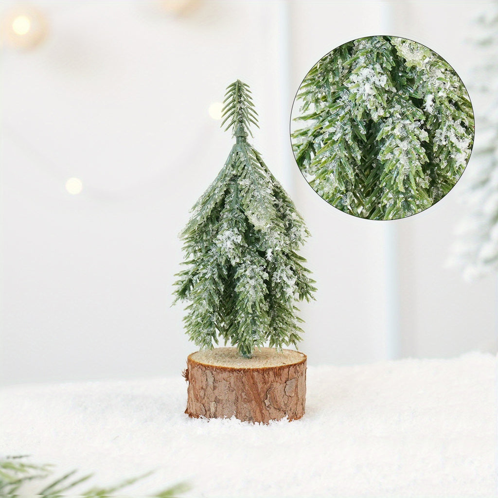 Mini umelé céderové vianočné stromčeky – 3ks