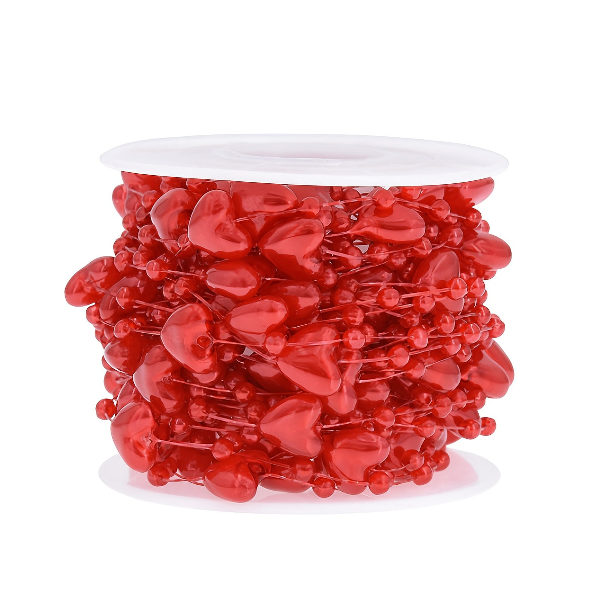 Vianočné srdiečkové korálky – 10m