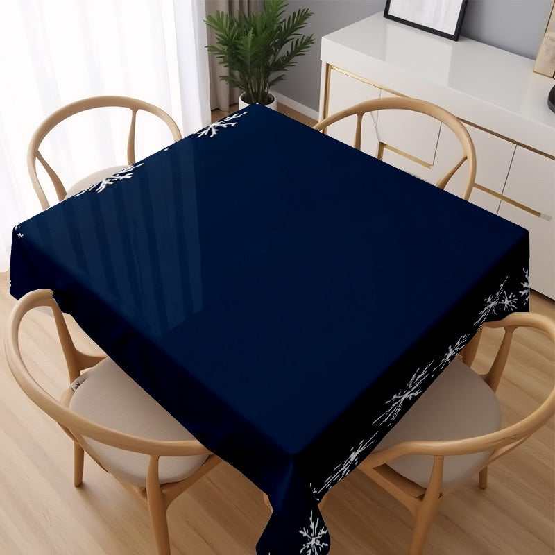 Obrus – modro-biely snehový vzor