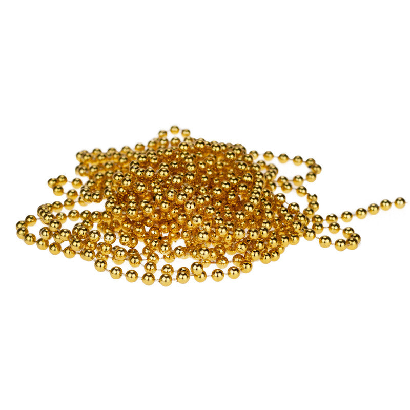 Vianočný girland s korálkami – zlatý