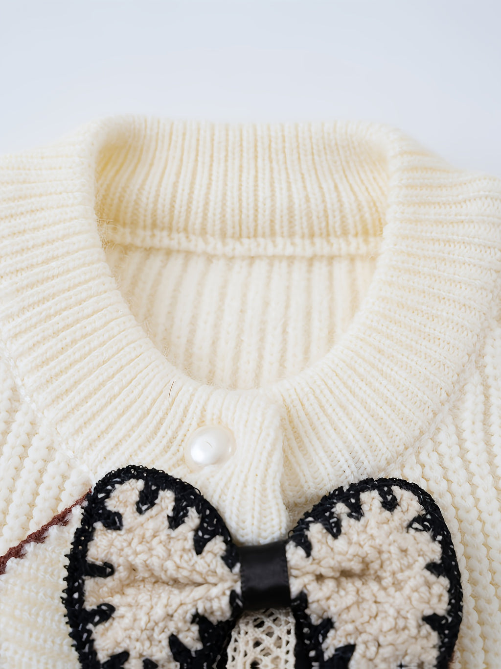 Vianočný sveter pre dievčatá – biely