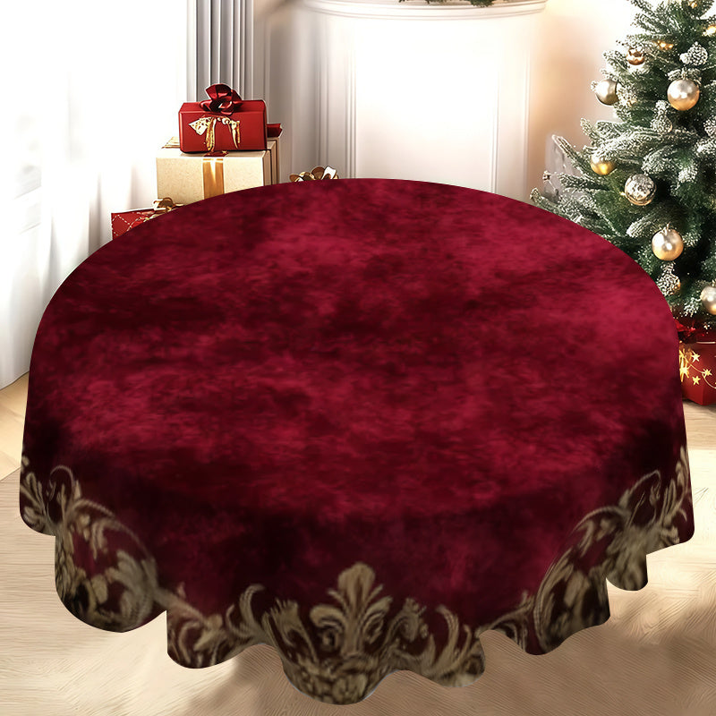 Vianočný obrus – červený krajkový